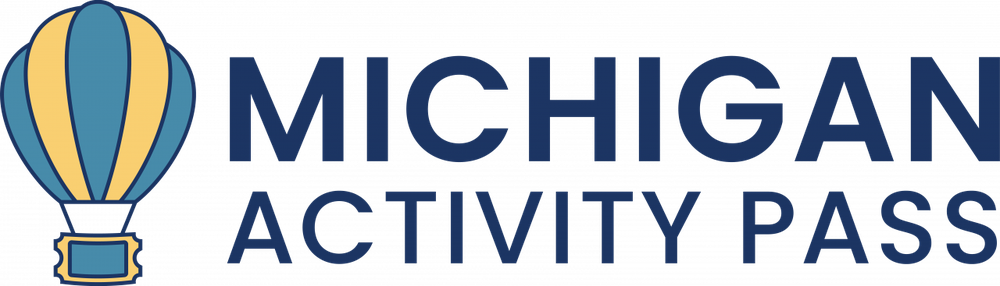 Michigan Activity Pass Blue and yellow balloon